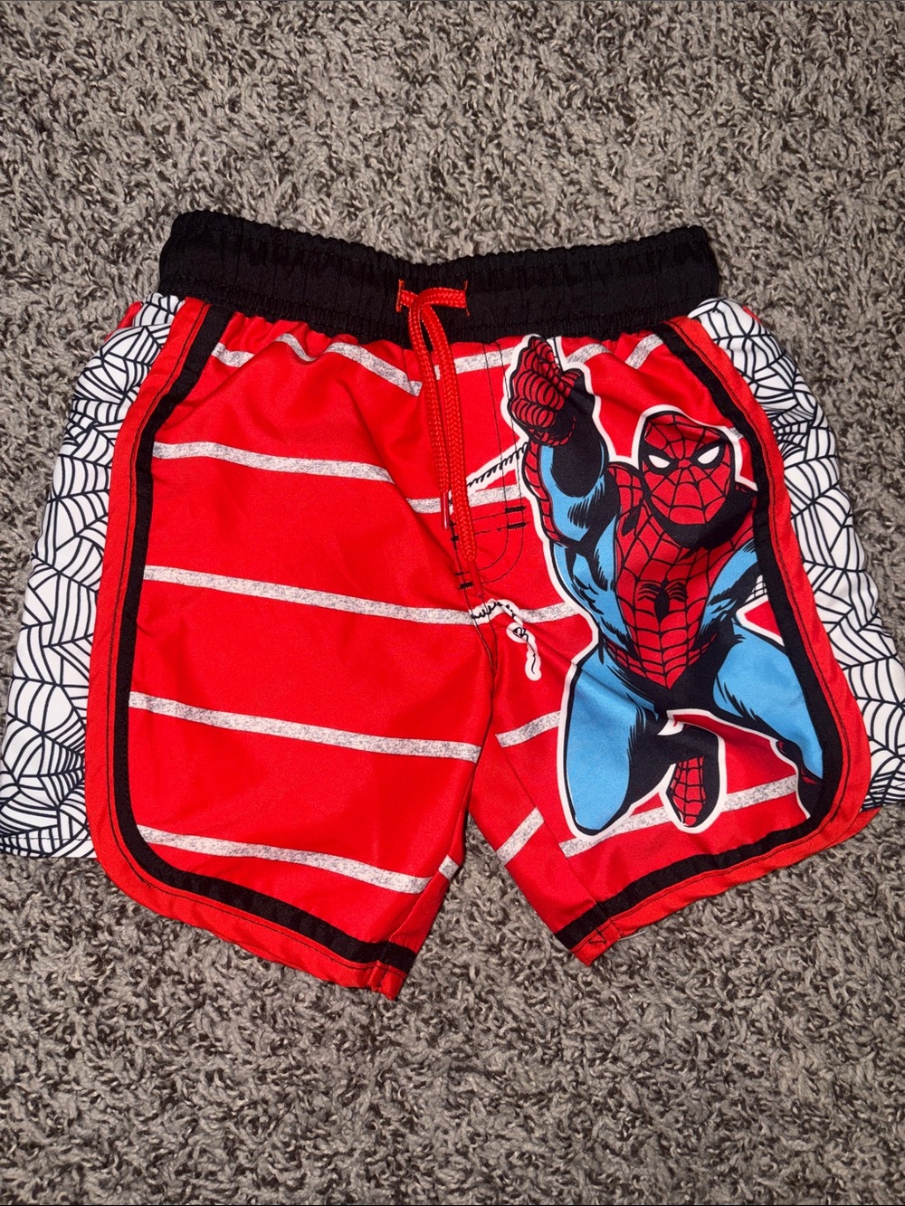CLEARANCE 4 for $12 - Marvel Spider-Man Red Kids Swim Shorts 3T